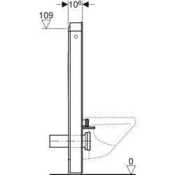 Asma klozet için Geberit Monolith rezervular modülü, 114 cm, cam ön kaplama: beyaz cam, alüminyum - 4