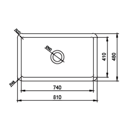 Bocchi 1362 Sotto Mutfak Eviyesi 81 cm Tel Izgarası - 2