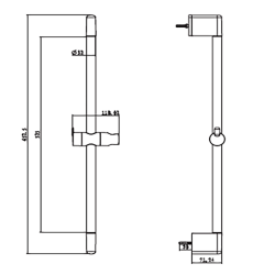 Bocchi 650R Ayarlanabilir Sürgü, 650 mm, Siyah - 2