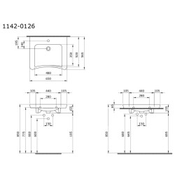 Bocchi Bedensel Engelli Lavabosu, 65 cm, Parlak Kırmızı 1142-019-0126 - 2