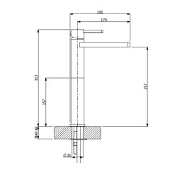 Bocchi Canyon Crystal Swarovski Yüksek Tip Lavabo Bataryası Krom 1014 0002 SW - 2