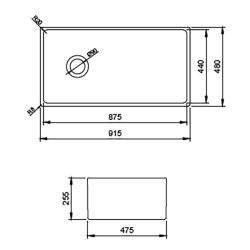 Bocchi Contempo 91 cm Mutfak Eviye Tel Izgarası - 2