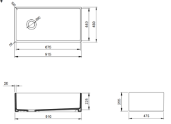 Bocchi Contempo 91 cm Mutfak Eviyesi Mat Siyah - 2