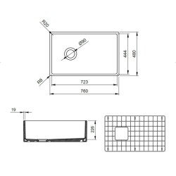 Bocchi Contempo Mutfak Eviyesi 76 Cm Parlak Beyaz 1346-001-0120 - 3