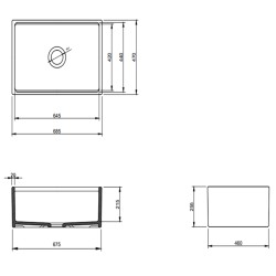 Bocchi Contempo Step Rim 70 cm Mutfak Eviyesi Mat Kaşmir - 2