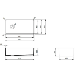 Bocchi Contempo Step Rim 91 cm Mutfak Eviyesi Mat Kahve - 2