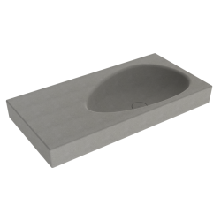 Bocchi Etna 90 cm Etajerli Lavabo Mat Beton - 1