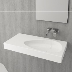 Bocchi Etna Etajerli Lavabo 90 cm Parlak Beyaz 1115-001-0125 - 3