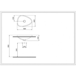 Bocchi Etna Tezgah Üstü Lavabo 58 cm Mat Gri 1112-006-0125 - 3