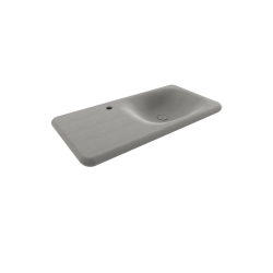 Bocchi Fenice 90 cm Etajerli Lavabo Mat Beton - 1