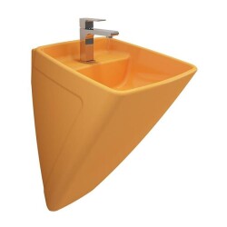 Bocchi Firenze Asma Monoblok Lavabo, 48 cm, Parlak Mandalina Sarısı 1082-021-0126 - 1