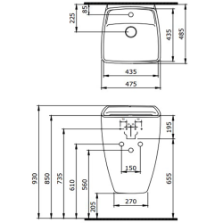 Bocchi Firenze Asma Monoblok Lavabo Mat Beton - 2