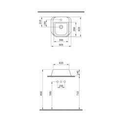 Bocchi Firenze Batarya Banklı Çanak Lavabo Mat Siyah 1074-004-0126 - 2