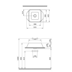 Bocchi Firenze Çanak Lavabo Mat Gri 1005-006-0125 - 1