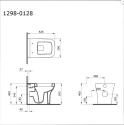 Bocchi Firenze Rimless Parlak Beyaz Yerden Klozet Kapak Dahil 1525-001-0128 - 2