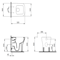 Bocchi Firenze Yerden Klozet Mat Somon - 2