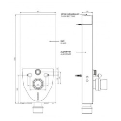 Bocchi Glassbox Rezervuar Seti (Yerden Klozet Hariç) Beyaz 8100-1003 - 2