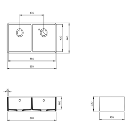 Bocchi Lavello 90 cm Mutfak Eviyesi Mat Antrasit - 2