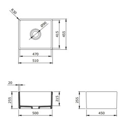 Bocchi Lavello Mutfak Eviyesi 50 cm Mat Kaşmir 1136-011-0120-03 - 2