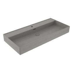 Bocchi Milano 100 cm Tezgah Üstü Lavabo Mat Beton - 1