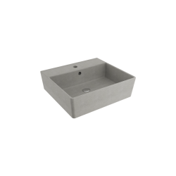 Bocchi Milano 50 cm Çanak Lavabo Batarya Delikli Mat Beton - 1