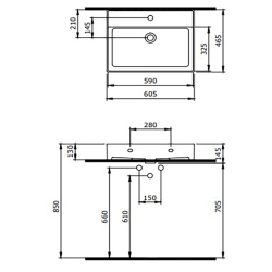 Bocchi Milano 60 cm Çanak Lavabo P.Burgonya Bordosu - 2