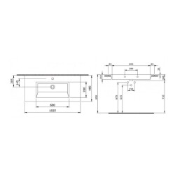 Bocchi Milano Etajerli Lavabo 100 cm Mat Kahverengi 1105-025-0126 - 3