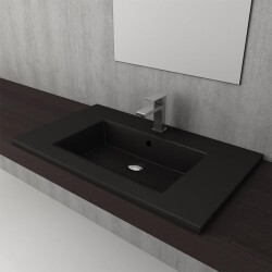 Bocchi Milano Etajerli Lavabo 100 cm Mat Siyah 1105-004-0126 - 2