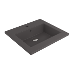 Bocchi Milano Etajerli Lavabo 50 cm Mat Antrasit - 1