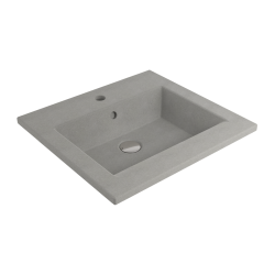 Bocchi Milano Etajerli Lavabo 50 cm Mat Beton - 1