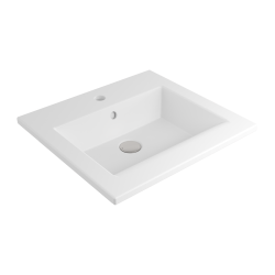 Bocchi Milano Etajerli Lavabo 50 cm Mat Beyaz - 1