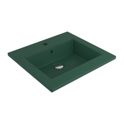 Bocchi Milano Etajerli Lavabo 50 cm Mat Yeşil - 1