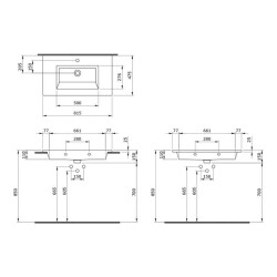 Bocchi Milano Etajerli Lavabo 80 cm Mat Antrasit 1113-006-0126 - 3