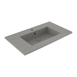 Bocchi Milano Etajerli Lavabo 80 cm Mat Beton - 1