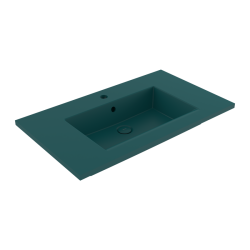 Bocchi Milano Etajerli Lavabo 80 cm Mat Petrol Mavisi - 1