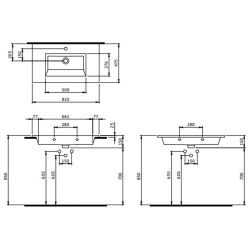 Bocchi Milano Etajerli Lavabo 80 cm Mat Petrol Mavisi - 2