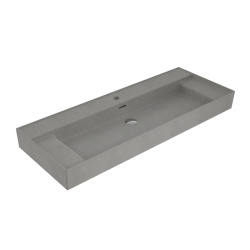 Bocchi Milano Sağdan Etajerli Lavabo 120 cm Mat Beton - 1