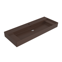 Bocchi Milano Sağdan Etajerli Lavabo 120 cm Mat Kahve - 1