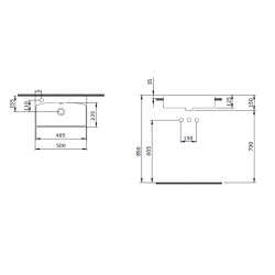 Bocchi Milano Sol Yarım Tezgah Lavabo 50 cm - 2