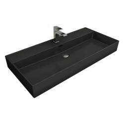 Bocchi Milano Tezgah Üstü Lavabo 100 cm Mat Antrasit 1378-020-0126 - 1