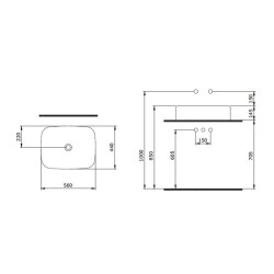 Bocchi New Age Çanak Lavabo 56 Cm Mat Siyah 1411-004-0125 - 3