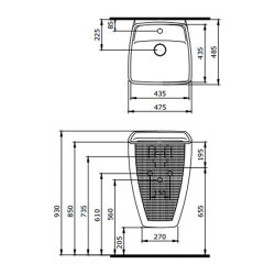 Bocchi New Age Monoblok Lavabo Parlak Siyah - 2