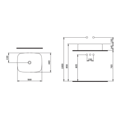 Bocchi New Age Tezgah Üstü Lavabo 55 cm P.Mandallina Sarısı - 2