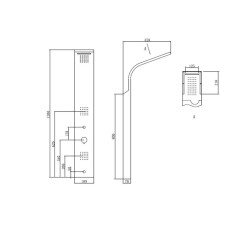 Bocchi Panello Duş Paneli Aluminyu Beyaz 5900-0006 - 2