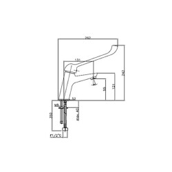 Bocchi Pure Engelli Lavabo Bataryası Krom 1210 0001 - 2