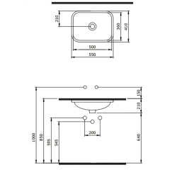 Bocchi Scala 55 cm Tezgahaltı Lavabo Mat Beton - 2