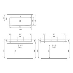 Bocchi Scala Arch Tezgah Üstü Lavabo 100 cm Mat Buz Mavi 1079-029-0126 - 2