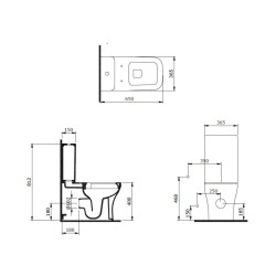 Bocchi Scala Duvara Tam Dayalı Rimless Klozet Mat Gri (Rezervuar ve Kapak Hariç) 1480-006-0128 - 3