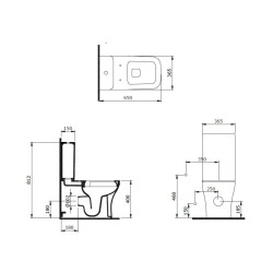 Bocchi Scala Duvara Tam Dayalı Rimless Klozet Mat Kaşmir (Rezervuar ve Kapak Hariç) 1480-011-0128 - 3