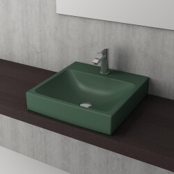 Bocchi Scala Tezgah Üstü Lavabo 48 cm Mat Yeşil 1076-027-0126 - 1